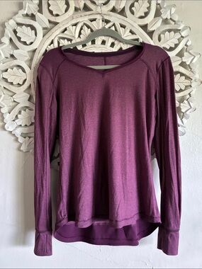 lululemon athletica Women's Long-Sleeve V-Neck Top - Plum